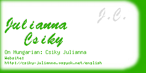 julianna csiky business card